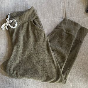 Aerie “dreamy soft inside out” green joggers